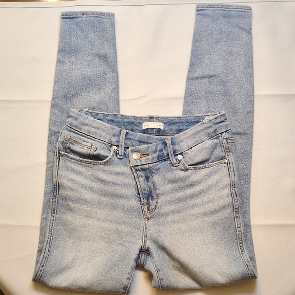 Good American Curve High Rise Cross Over Skinny Size 0/25 - Picture 1 of 10